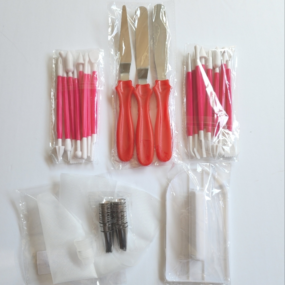 48 Pieces Cake Decorating Tools Fondant Spatula Piping Set